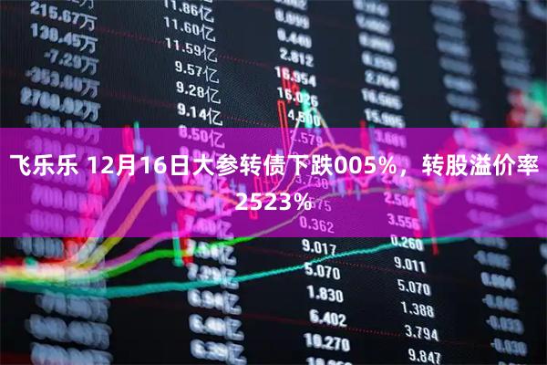 飞乐乐 12月16日大参转债下跌005%，转股溢价率2523%